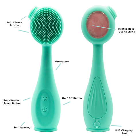 Rose Quartz Ultrasonic Cleansing Wand With Warmfusion Technology